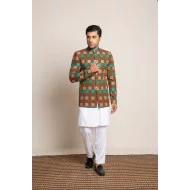 ZGMP3133 Raw Umber Suiting Fabric Prince Coat