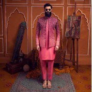 ZGMP3142 NCS Red Ombre Prince Coat