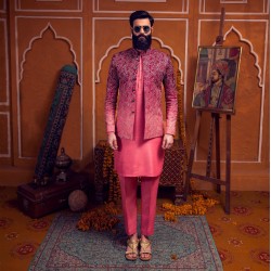 ZGMP3142 NCS Red Ombre Prince Coat