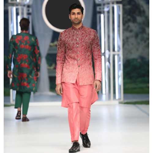 ZGMP3142 NCS Red Ombre Prince Coat