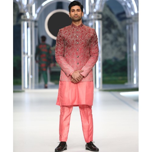 ZGMP3142 NCS Red Ombre Prince Coat