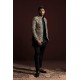 ZGMP3147 Black Raw Silk Prince Coat