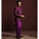 ZGMP3152 Berry Raw Silk Prince Coat