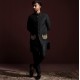 ZGMP3159 Black Quilted Prince Coat