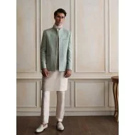 ZGMP3503 Opal Raw Silk Prince Coat