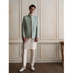 ZGMP3503 Opal Raw Silk Prince Coat