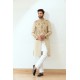 ZGMS3023 Dutch White Karandi Atlas Sherwani