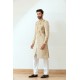ZGMS3023 Dutch White Karandi Atlas Sherwani