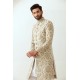 ZGMS3025 Off White Karandi Atlas Sherwani