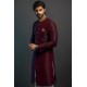 ZGMS3029 Chocolate Cosmos Raw Silk Sherwani