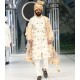 ZGMS3078 Off-White Raw Silk Sherwani