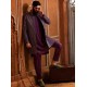 ZGMS3084 Byzantium Raw Silk Sherwani