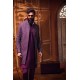 ZGMS3084 Byzantium Raw Silk Sherwani