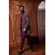 ZGMS3084 Byzantium Raw Silk Sherwani