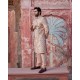 ZGMS3324 Misty Rose Raw Silk Sherwani