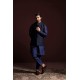 ZGMW3180 Navy Green Raw Silk Waistcoat