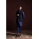 ZGMW3180 Navy Green Raw Silk Waistcoat