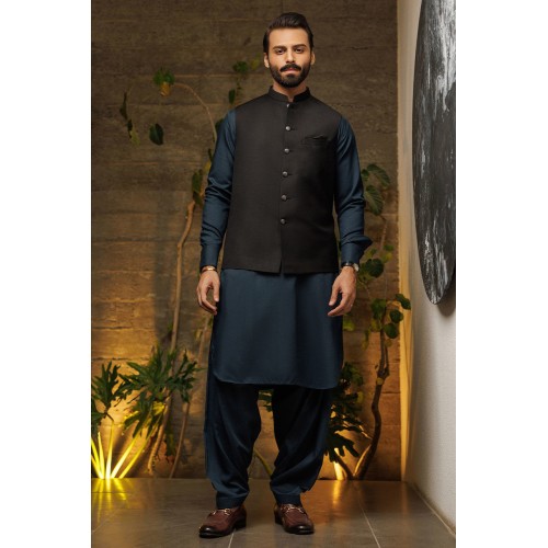 ZGMW3272 Black Suiting Fabric Waistcoat