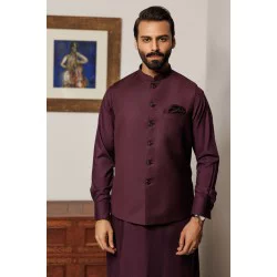 ZGMW3274 Wine Dregs Suiting Fabric Waistcoat