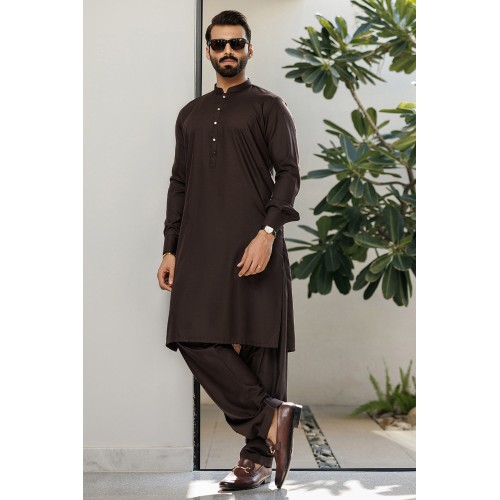 ZGMW3280 Dark Van Dyke Brown Suiting Fabric Waistcoat