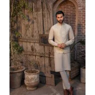 ZGMW3353 Almond Raw Silk Waistcoat