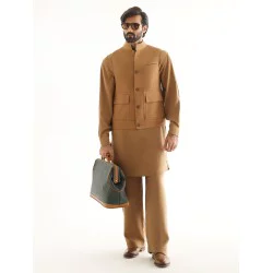 ZGMW3544 Fawn Suiting Fabric Waistcoat