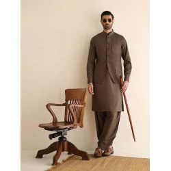 ZGMW3548 Chocolate Tweed Waistcoat