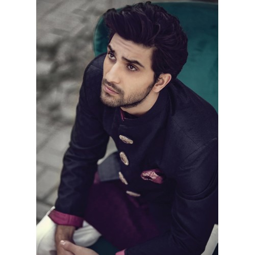 ZGMP1134 Black Jamawar Prince Coat