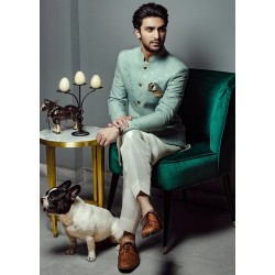 ZGMP1135 Sea Foam Karandi Prince Coat