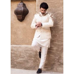 ZGMP1132 Off White Prince Coat