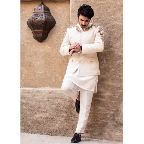 ZGMP1132 Off White Prince Coat