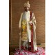 ZGMS1030 White Karandi Groom Sherwani