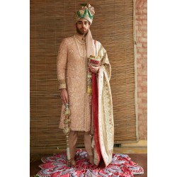 ZGMS1031 Melon Karandi Groom Sherwani