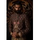 ZGMS1036 JTC Violet Raw Silk Groom Sherwani