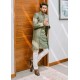 ZGMS1119 Laurel Green Raw Silk Sherwani