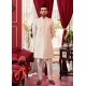ZGMS1122 White Karandi Sherwani