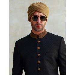 ZGMT1001 Golden Turban with Short Tail ZGMT1001 Golden Turban with Short Tail