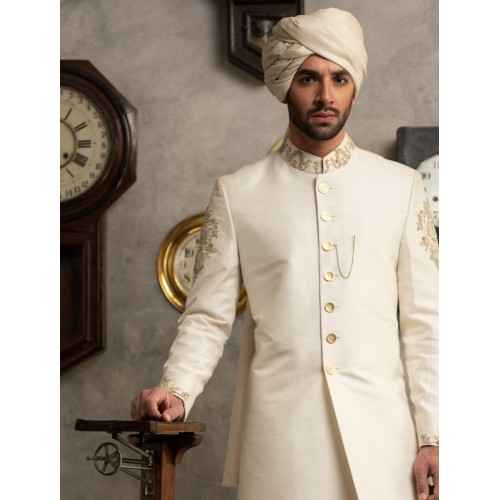 ZGMT1006 Cream Turban with Long Tail ZGMT1006 Cream Turban with Long Tail
