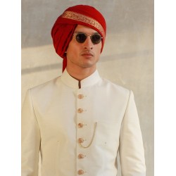 ZGMT1008 Red Turban with Short Tail ZGMT1008 Red Turban with Short Tail