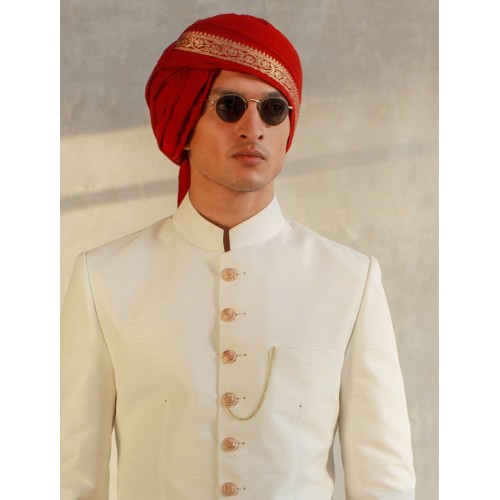 ZGMT1008 Red Turban with Short Tail ZGMT1008 Red Turban with Short Tail