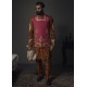 ZGMW1012 Indian Red Raw Silk Waistcoat