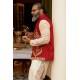 ZGMW1042 Persian Red Cotton Waistcoat