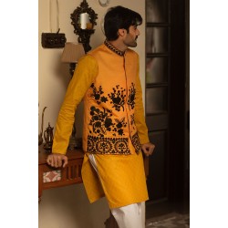 ZGMW1046 Chrome Yellow Cotton Waistcoat