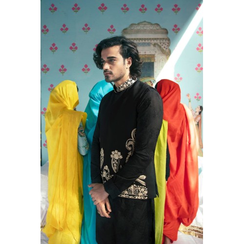 ZGMW1048 Black Cotton Waistcoat