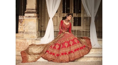 Feature Friday: The Pigment Red Amaryllis Lehenga Choli - A Match Made in Elegance