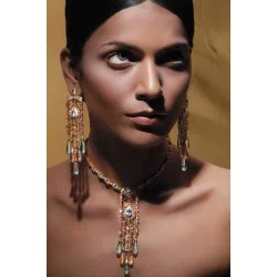 ZGJ1003 925 Sterling Silver Necklace and Earrings