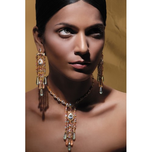 ZGJ1003 925 Sterling Silver Necklace and Earrings
