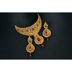 ZGJ1034 925 Sterling Silver Ruby Necklace and Earrings ZGJ1034 925 Sterling Silver Ruby Necklace and Earrings