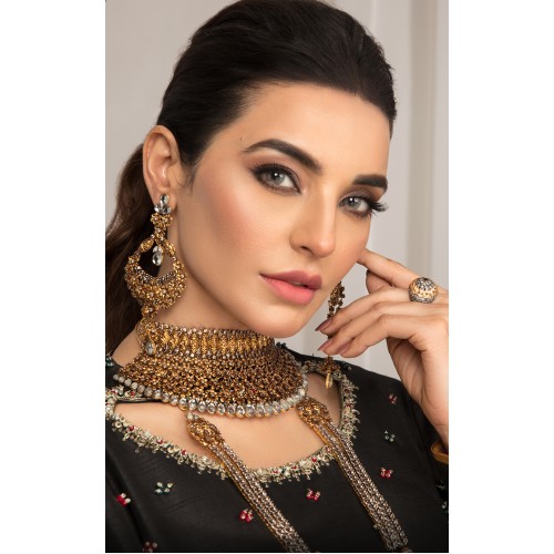 ZGJ1059 925 Sterling Silver Kundan Bridal Set