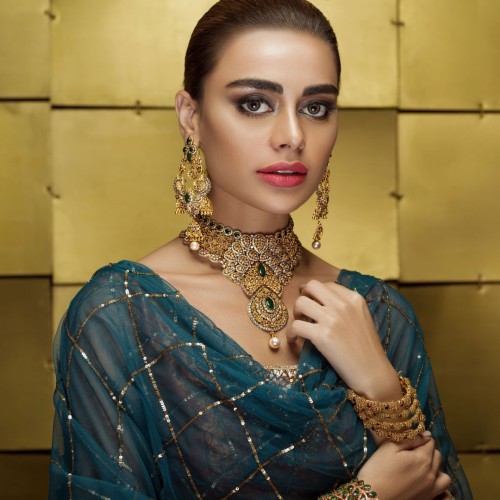 ZGJ1068 925 Sterling Silver Emerald Party Set